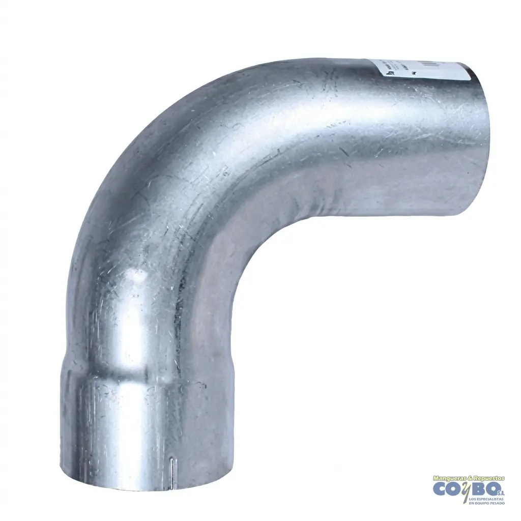 CODO MUFLA 3X14X14 90° C/CAMP ALUMIN - Imagen 1