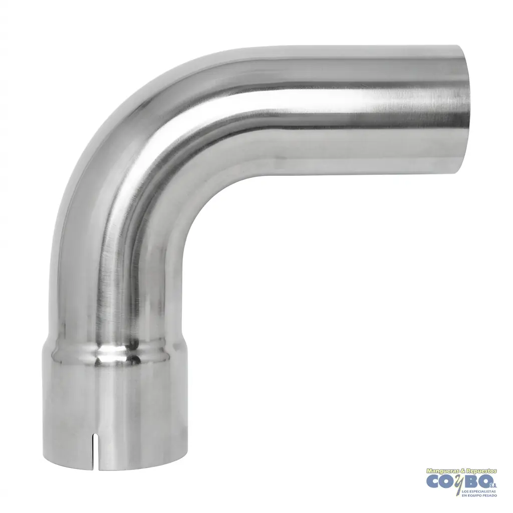 CODO MUFLA 4X18X18" 90° C/CAMP ALUMINIZ - Imagen 1