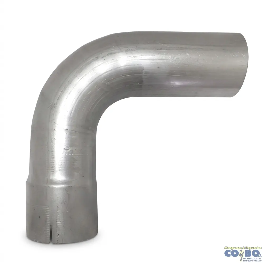 CODO MUFLA 4X12X12" 90° C/CAMP AUMINIZAD - Imagen 1