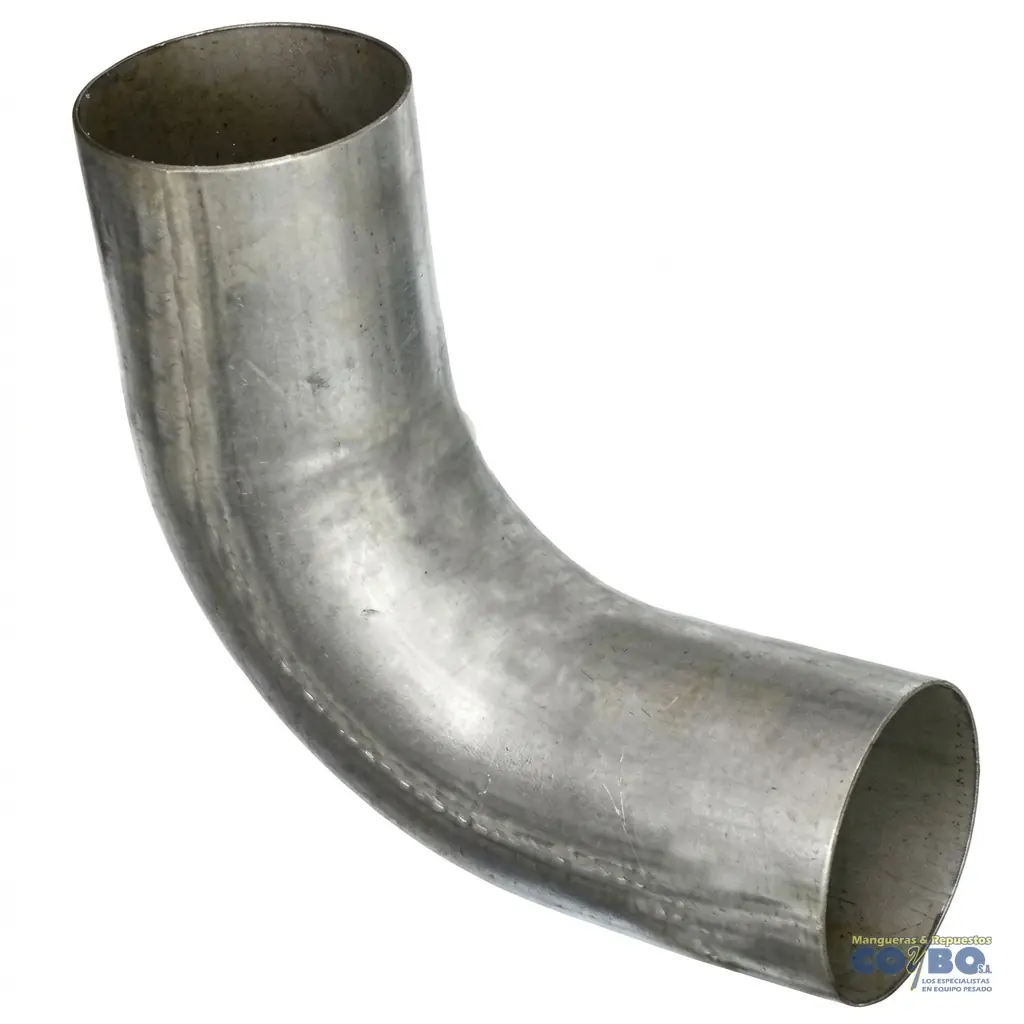 CODO MUFLA 5X15.5X15.5 90° LISO ALUMINIZ - Imagen 1