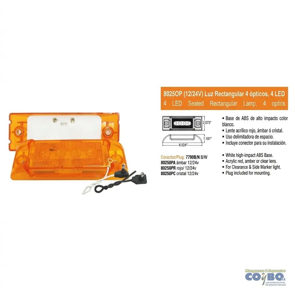 FAROL LED LATERAL AMARILLO DESECHABLE MV - Imagen 1
