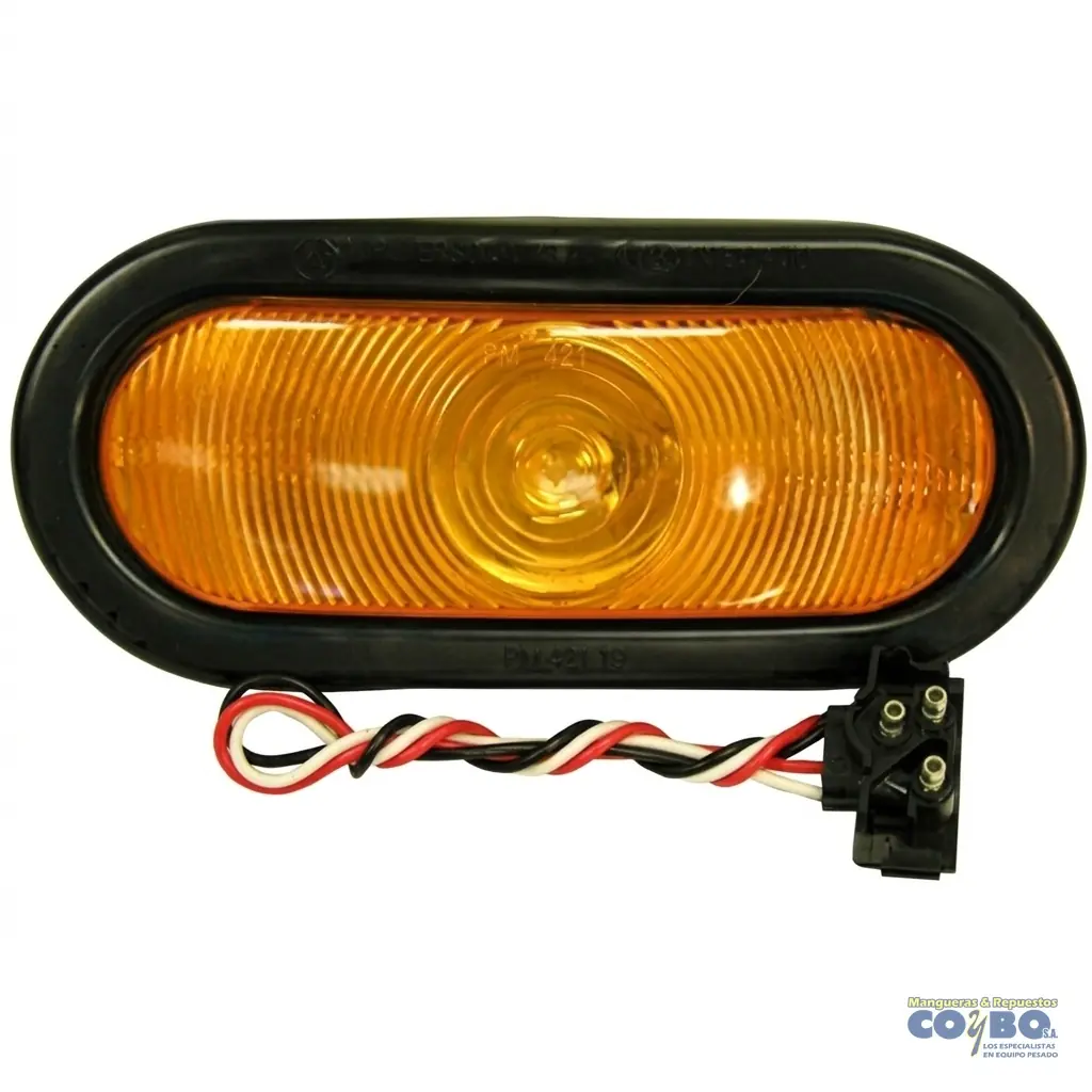 FAROL OVALADO AMARILLO COMPLETO DESECHAB - Imagen 1