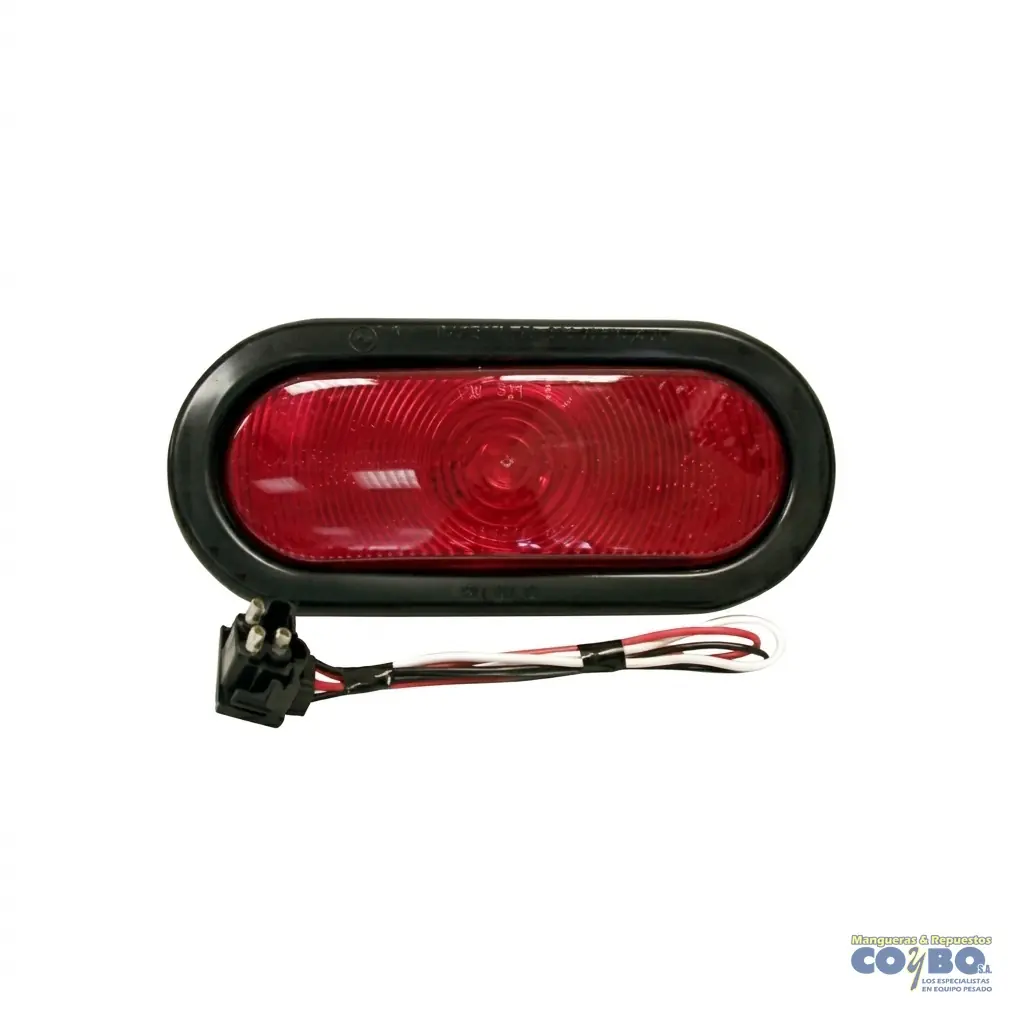 FAROL OVALADO ROJO COMPLETO DESECHABL 12 - Imagen 1