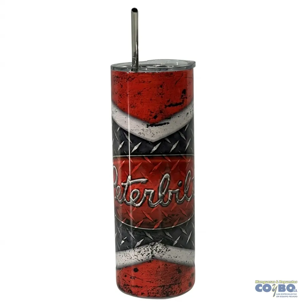 VASO TERMICO ALUMINIO PETER LOGO NARANJA - Imagen 1