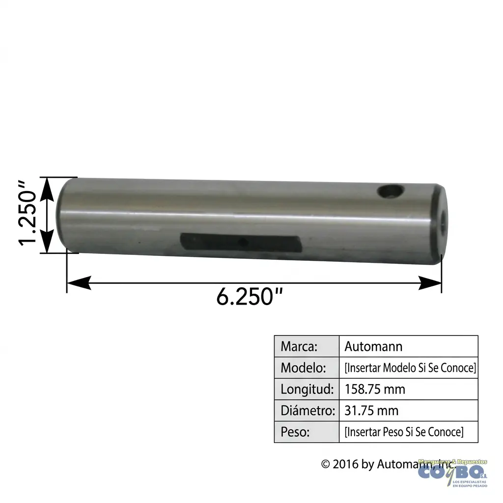 PIN RESORTE 11/4 X 61/4 MACK DEL. LISO - Miniatura 2