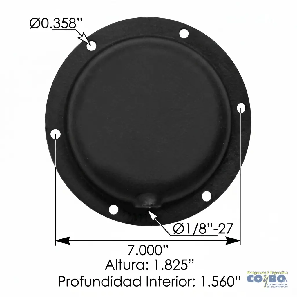 TAPA P/EJE TANDEN MACK 44000LBS - Miniatura 2