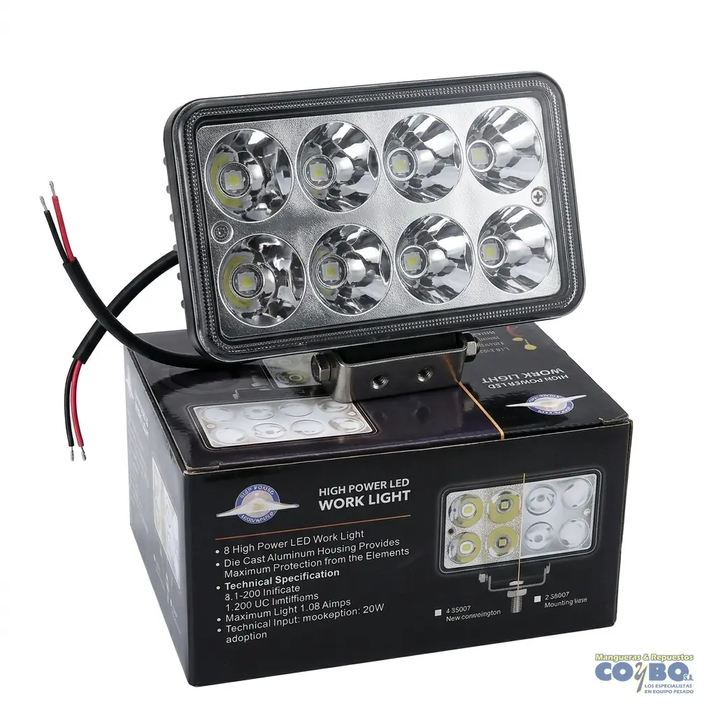 HALOGENO RECT 6" X 4" 8 LED MV UNIDAD - Miniatura 2