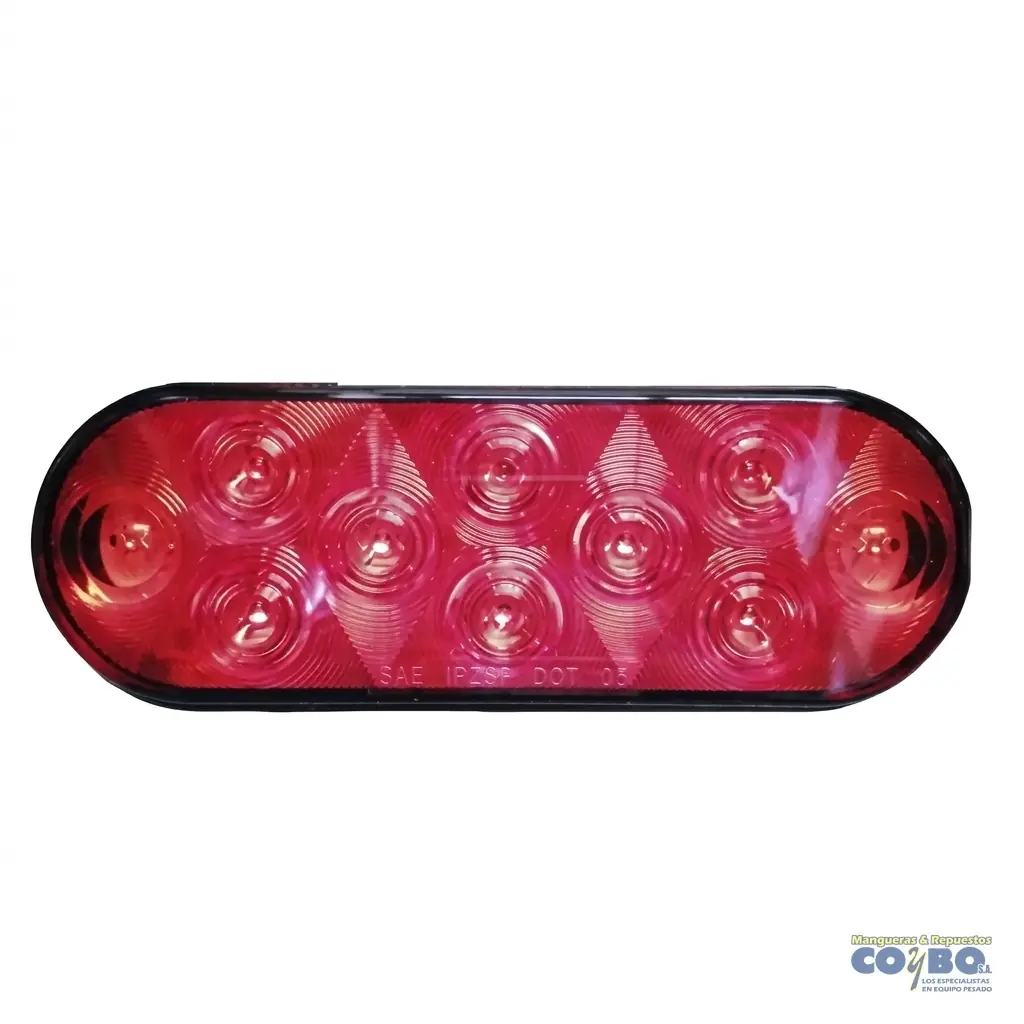 FAROL OVALADA ROJO 10 LED  12V - Imagen 1