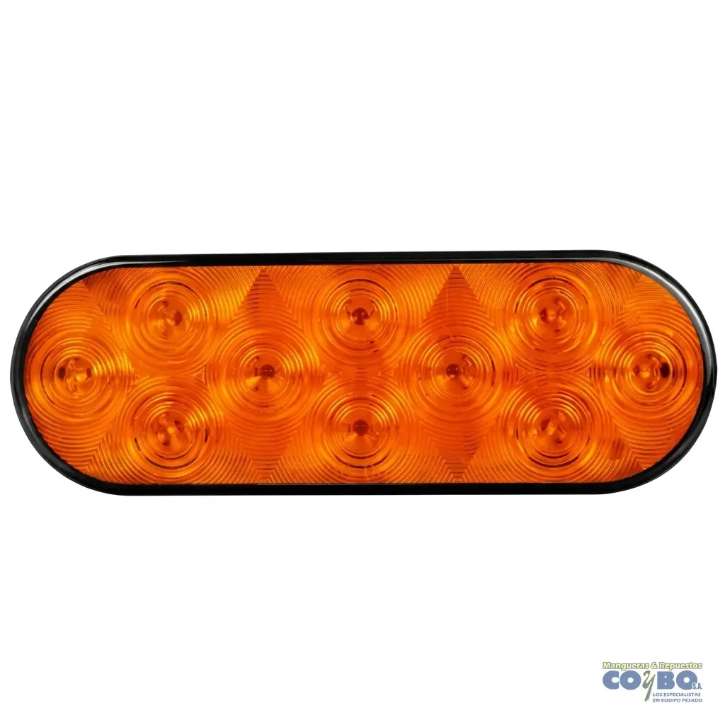 FAROL OVALADA AMARILLA 10 LED 12V - Imagen 1
