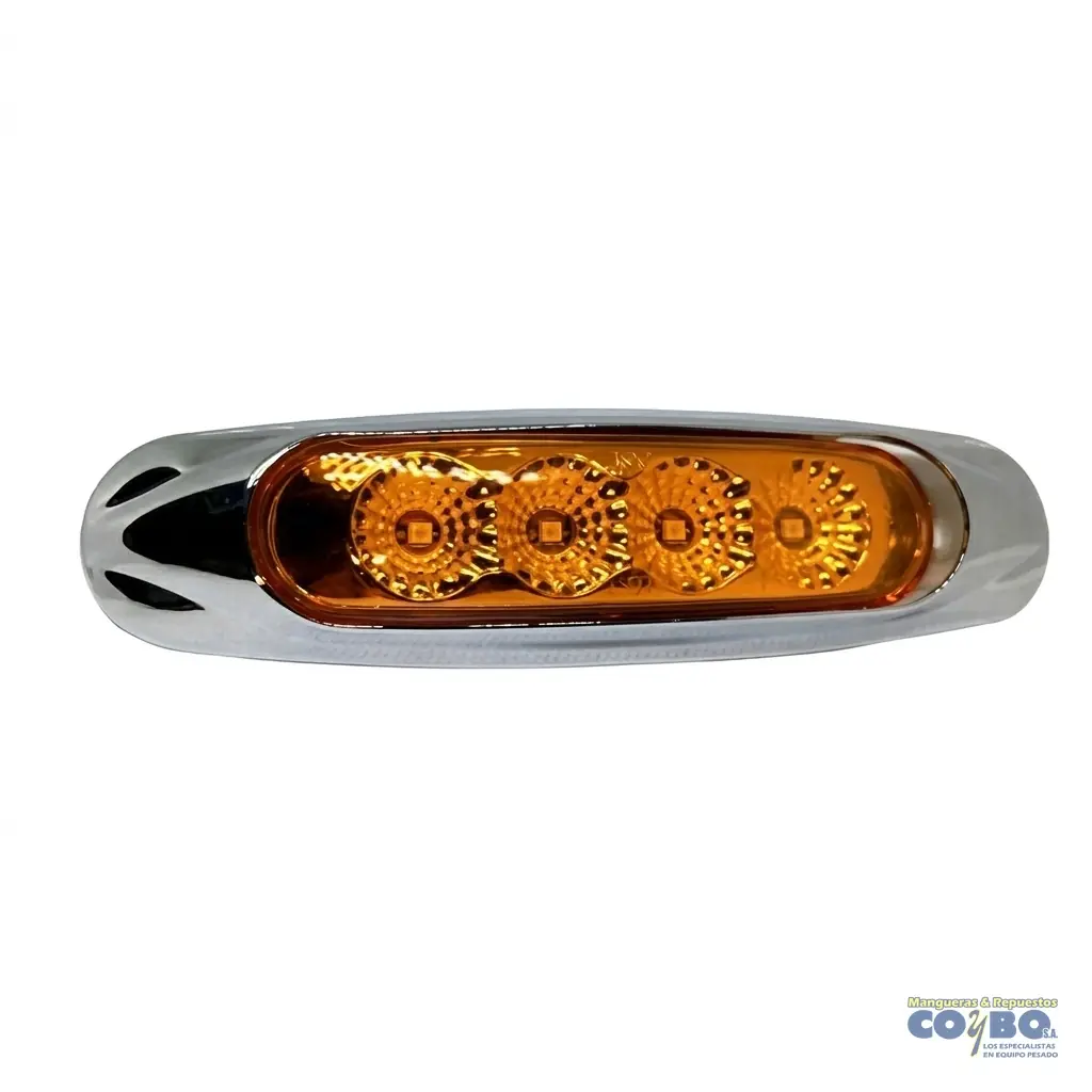 FAROL OVALADO AMARILLO C/BASE 4 LED - Imagen 1