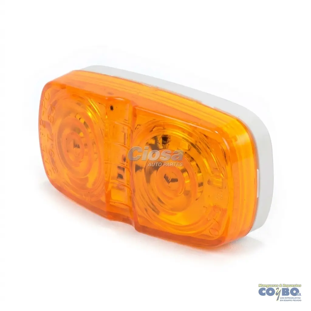 FAROL CARROCERIA AMARILLO 10 LED MV - Imagen 1