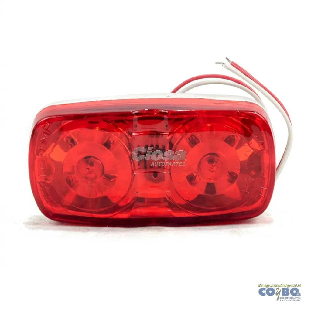 FAROL CARROCERIA ROJO 10 LED MV - Imagen 1