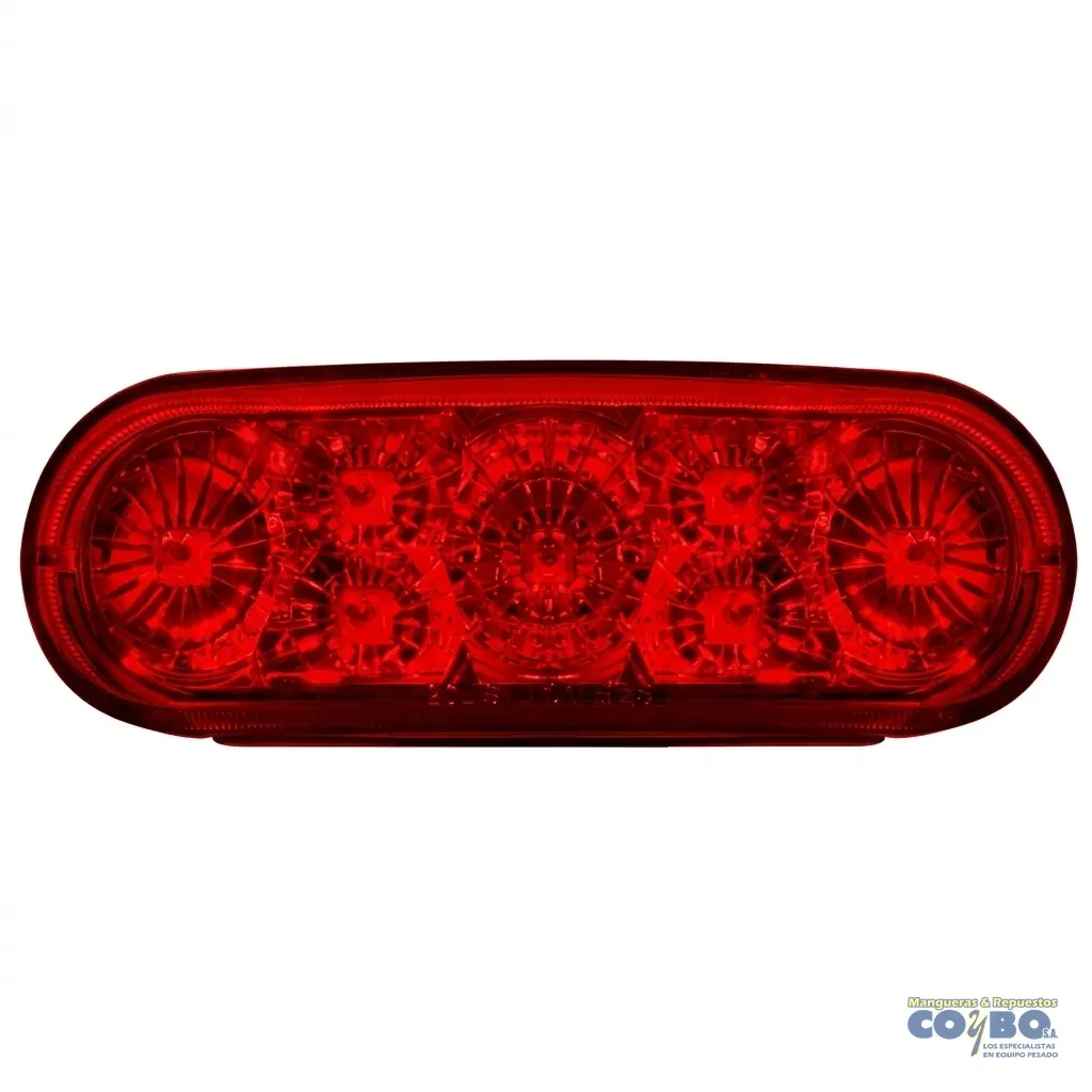 FAROL OVALADO ROJO 7 LED MV - Imagen 1