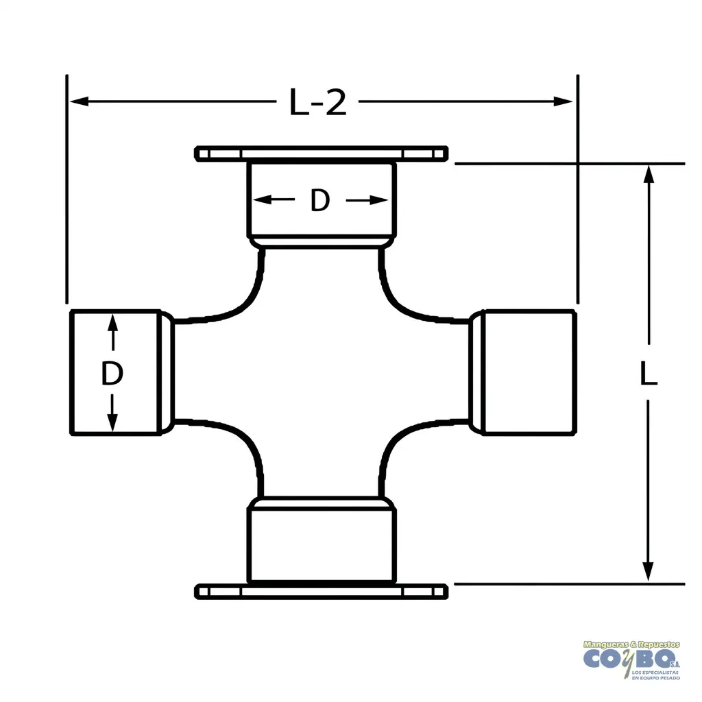 UNION BARRA D=1-15/16 L=6-3/32 (6.094) L - Miniatura 2