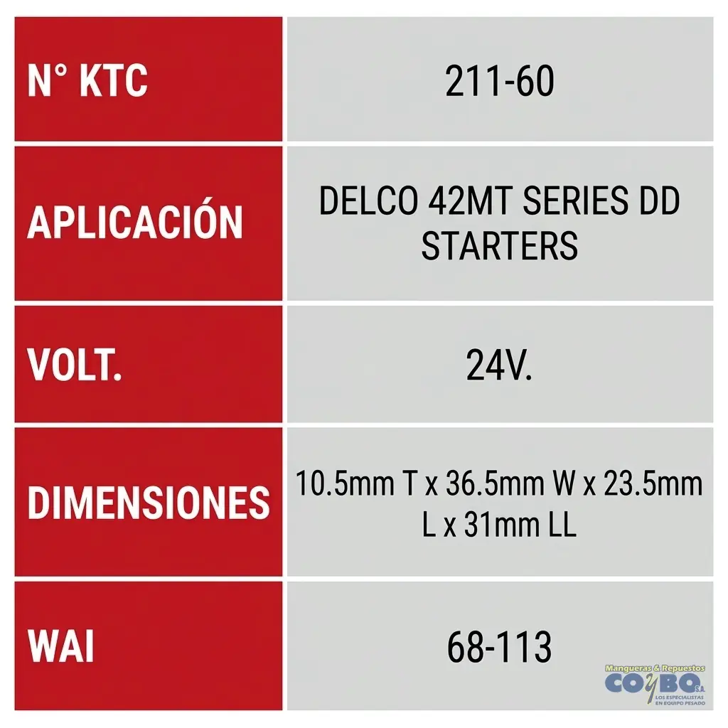 CARBON ARRANC 42MT 24V 10.5X36.5X25 (4) - Miniatura 2
