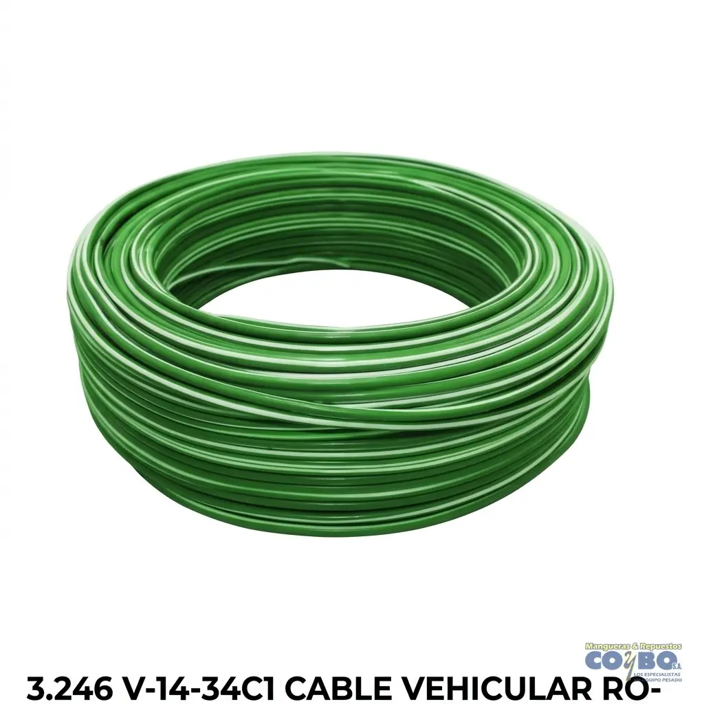 CABLE AUTOMOTRIZ  ALT #14 VERDE X METRO - Imagen 1