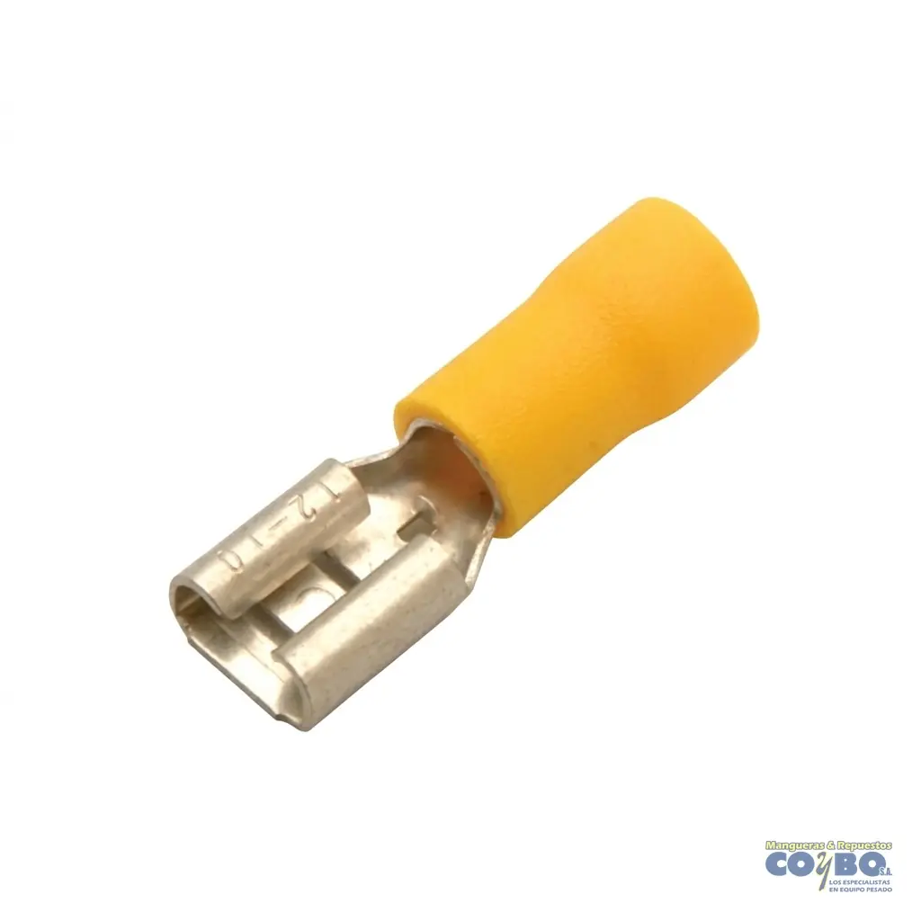 TERMINAL PLANO HEMBRA FORRO AMAR/ 1X5 - Imagen 1