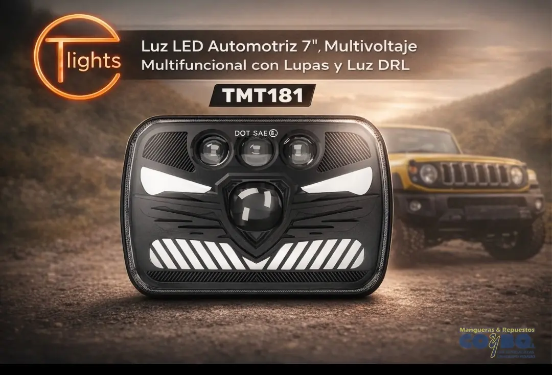 HALOGENO RECT 7" LED MULTI C/LUPA UNID - Imagen 1
