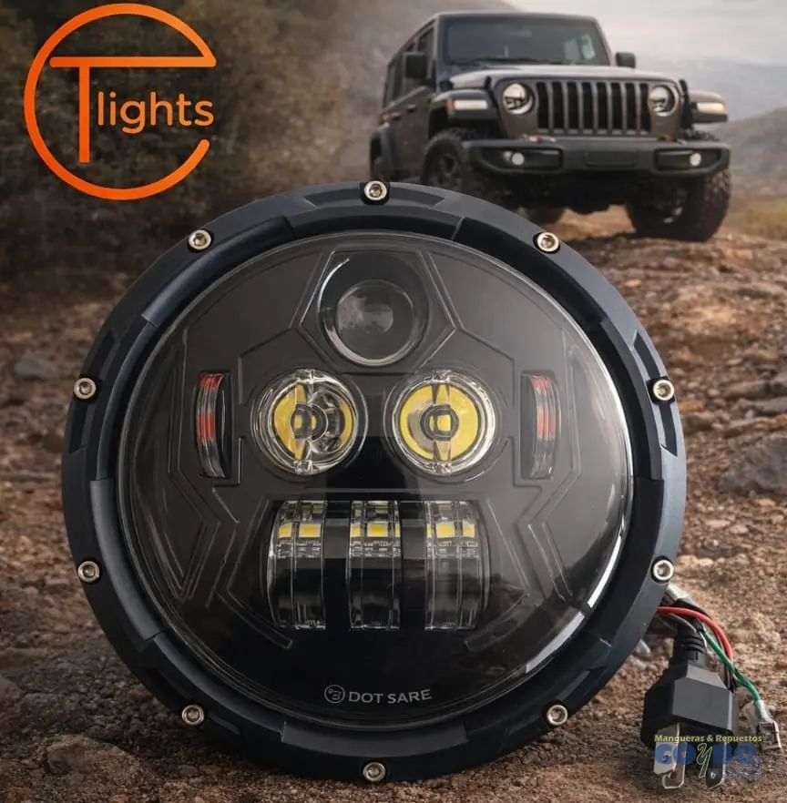 HALOGENO REDOND 7" LED C/LUPA UNIDAD - Imagen 1