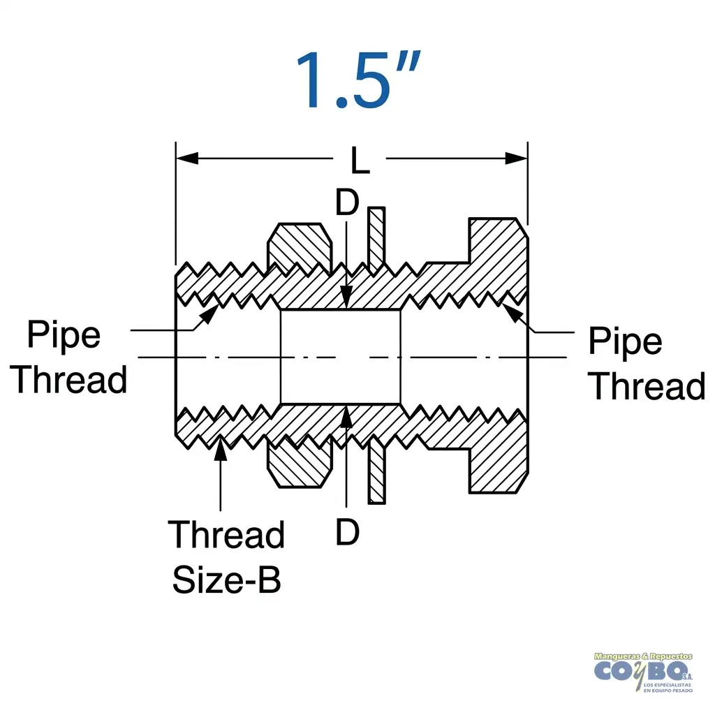CONEC P/CHASIS M 3/4 A 1/4 NPT H LARGO - Imagen 1
