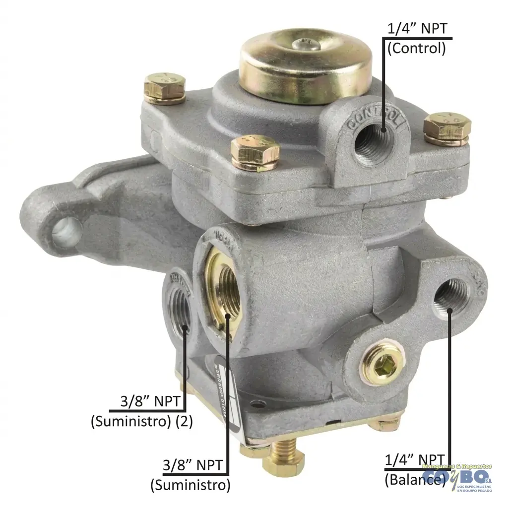 VALVULA FRENO DE RESORTE R7 95 PSI - Imagen 1